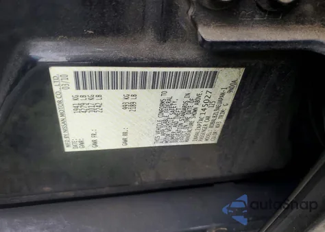 2010 Nissan Altima Base z USA, uszkodzony, nr VIN 1N4AL2AP7AC145027
